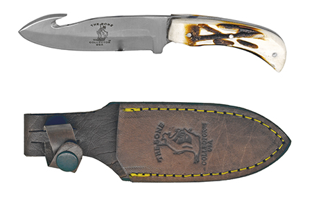 7-1/4" Bone Collector Knife With Leather Sheath
