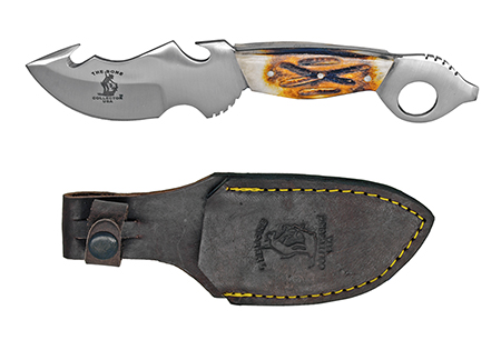 8-3/4" Bone Collector Knife With Leather Sheath