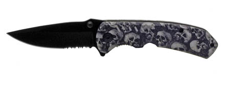 4.5" Spring Assist Folding Knife - Skull Camo