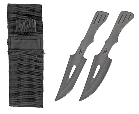 2-pc. Clip Point Throwing Knives - Silver