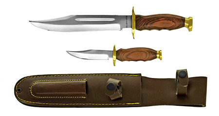 2-pc. Hunting Knife Set - Faux Wood