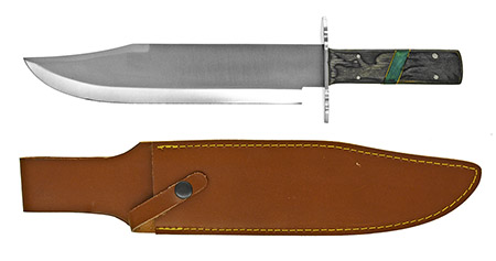 15" Antique Bowie Knife - Ebony Wood