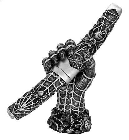 12" Decorative Spider Knife - Black