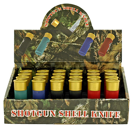 24 - pc. Shotgun Shell Folding Knife Display Set