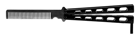 5" Butterfly Hair Comb - Black