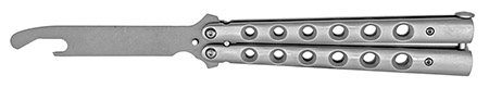 Butterfly Knife Style Bottle Opener - Silver