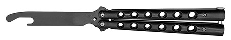 Butterfly Knife Style Bottle Opener - Black