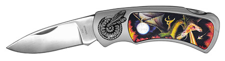 4.25" 3D Hologram Folding Knife - Dragon