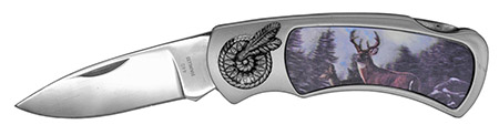 4.25" 3D Hologram Folding Knife - Deer