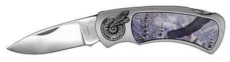 4.25" 3D Hologram Folding Knife - Eagle