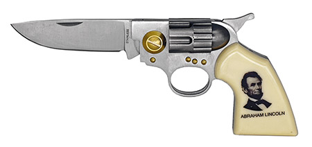 4.5" Revolver Folding Knife - President Abraham Lincoln