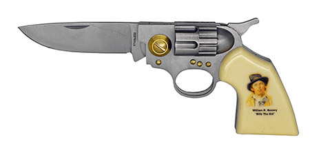 4.5" Revolver Folding Knife - Billy the Kid