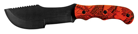 11" Hunting Knife - Orange Camo