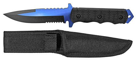 8.5" Drop Point Tactical Knife - Blue