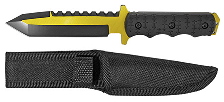 8.5" Tanto Point Tactical Knife - Yellow