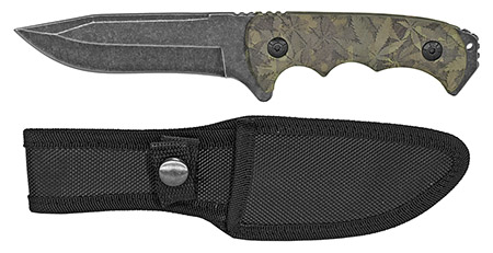 9" Drop Point Tactical Knife - Leaf Camo
