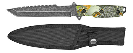 11.5" Drop Point Tactical Knife - Tree Camo