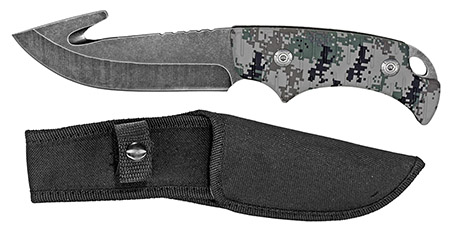 9" Gut Hook Tactical Knife - Digital Camo