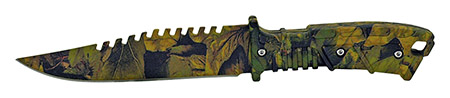 10" Hunting Knife - Woodland Camo
