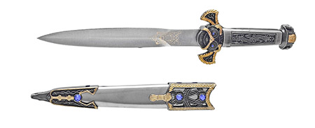14" Roman Dagger - Silver and Gold