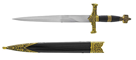 15.5" Renaissance Dagger - Gold