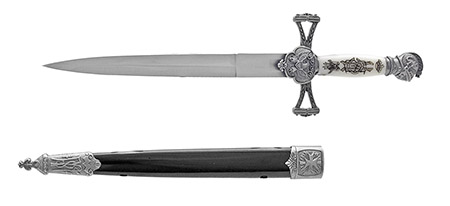 13.75" Renaissance Dagger - Silver