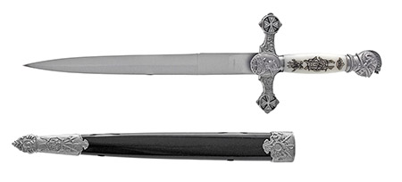 13.75" Renaissance Dagger - Silver