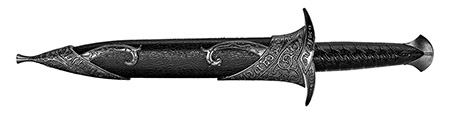 9.75" Fantasy Dagger - Black