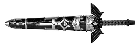 11" Fantasy Dagger - Black