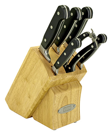 6 - pc. TSU Kitchen Knife Set with Wooden Block