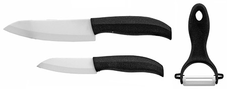 3-pc. Ceramic Kitchen Knife Set
