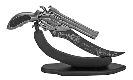 13" Decorative Gun Knife with Stand