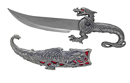 16" Decorative Dragon Knife - Red