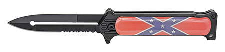 4.5" Spring Assist Folding Knife - Confederate Flag