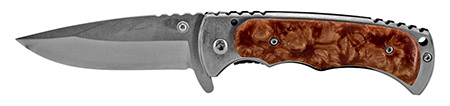 4" Spring Assisted Folding Knife - Brown