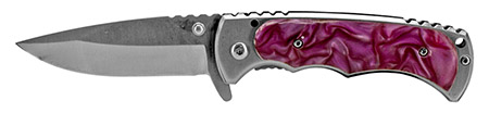 4" Spring Assisted Folding Knife - Pink