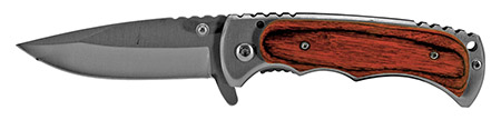 4" Spring Assisted Folding Knife - Wooden