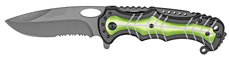 4.75" Spring Assist Folding Knife - Black & Green