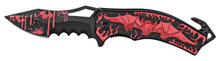 5" Spring Assist Bat Folding Knife - Red