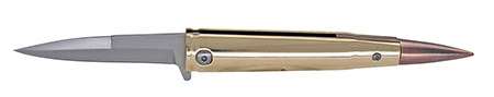5.5" Spring Assist Bullet Folding Knife - Gold