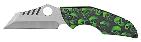 5" Spring Assist Folding Knife - Green Skull Camo