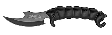 5" Spring Assist Scorpion Folding Knife - Black