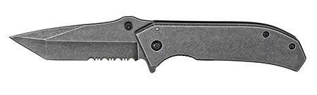 4.5" Spring Assist Rustic Folding Knife - Black