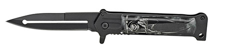4.5" Spring Assist Grim Reaper Folding Knife - Black