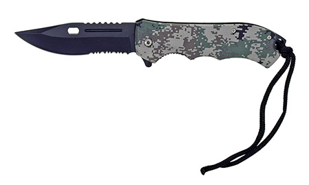4.75" Spring Assist Folding Knife - Digital Camo