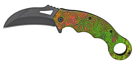 5.25" Spring Assist Folding Knife - Leaf Camo