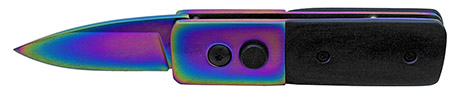 3.25" Spring Assist Folding Knife - Titanium Rainbow