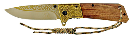 4.75" Western Pocket Knife - Golden