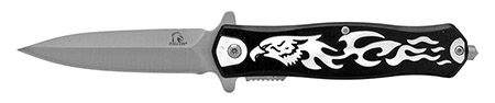 4.75" Falcon Spring Assisted Folding Knife - Black