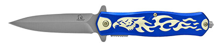 4.75" Falcon Spring Assisted Folding Knife - Blue